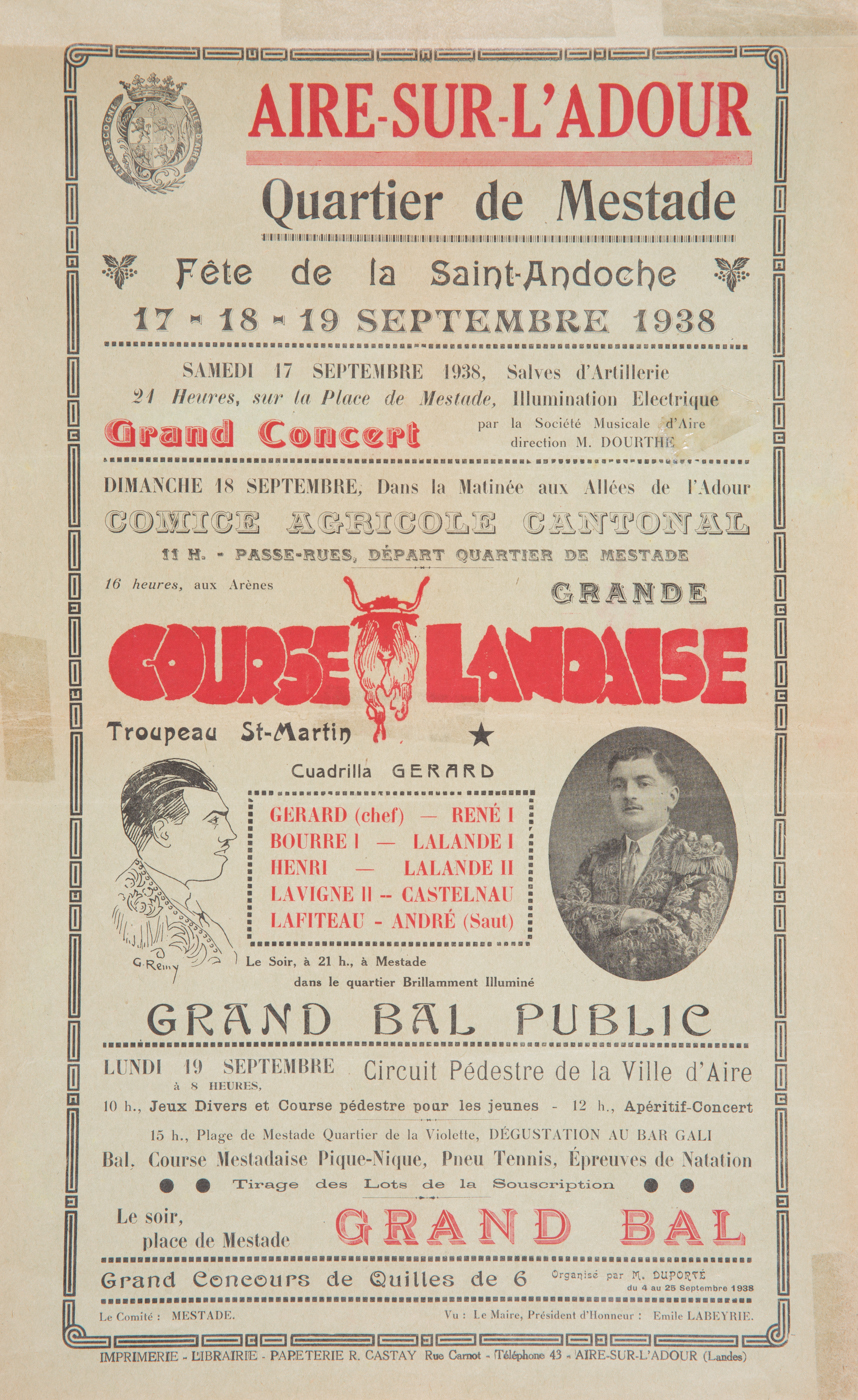 Affiches taurines Aire sur l'Adour