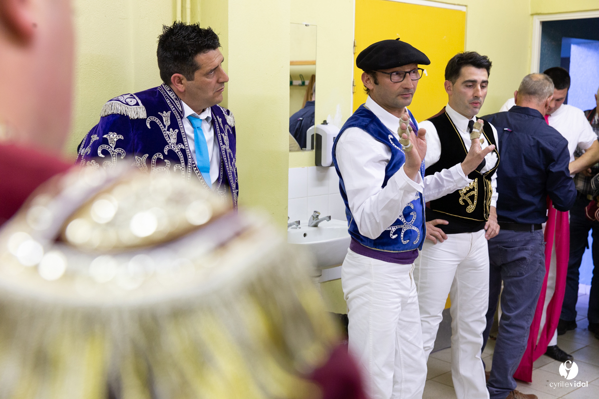 Course landaise Le Houga Ganadéria Dussau Cuadrilla Alexandre Brethes